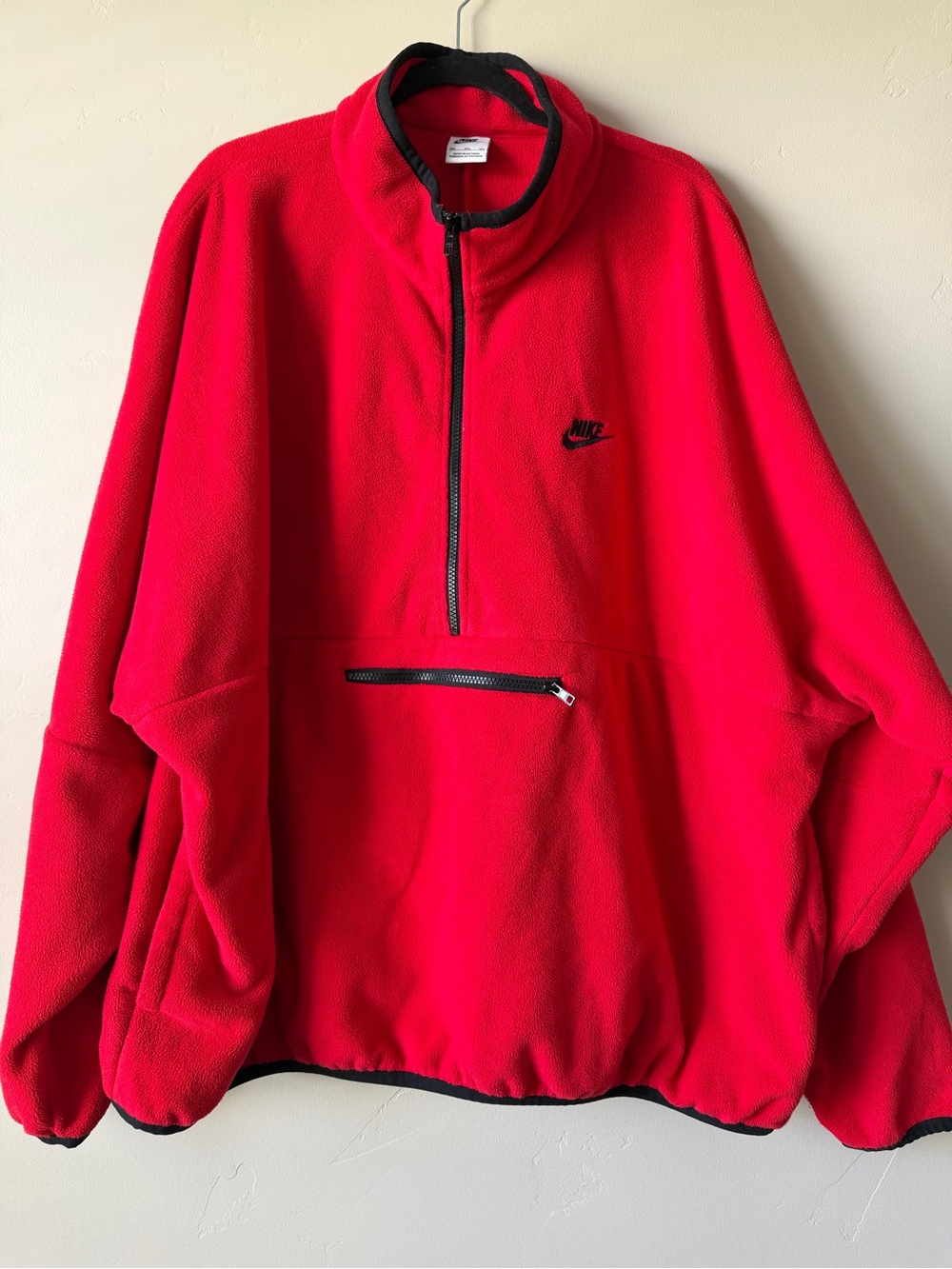 Men’s Nike Red Fleece 1/2 Zip Pullover Size 3XL